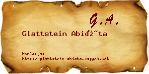 Glattstein Abiáta névjegykártya